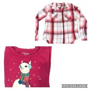 Lot of two Girls 7/8 Shirts Mudd‎ and Cherokee